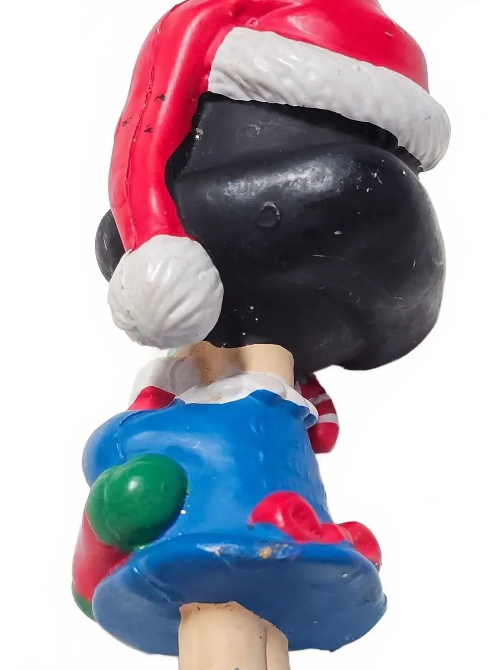 Vintage Peanuts Lucy Christmas Figurine Santa Hat & Stocking Holiday Decor, Read